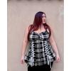 ROSE GAL Womens Plus Size Curve Lace Up Full Zipper Plaid Tank Tops Gothic Sleeveless Strap Tank Top(Black_5)