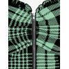 ROSE GAL Womens Plus Size Curve Lace Up Full Zipper Plaid Tank Tops Gothic Sleeveless Strap Tank Top(Light Green)