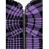 ROSE GAL Womens Plus Size Curve Lace Up Full Zipper Plaid Tank Tops Gothic Sleeveless Strap Tank Top(Light Purple)