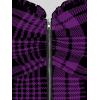ROSE GAL Womens Plus Size Curve Lace Up Full Zipper Plaid Tank Tops Gothic Sleeveless Strap Tank Top(Purple)