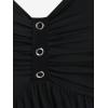 ROSE GAL Womens Plus Size Dresses Sleeveless V-Neck Gothic Vintage 50S Spaghtti Strap Swing Maxi Dress(Black_302)