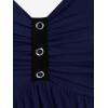 ROSE GAL Womens Plus Size Dresses Sleeveless V-Neck Gothic Vintage 50S Spaghtti Strap Swing Maxi Dress(Blue_10)