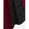 ROSE GAL Womens Plus Size Dresses Sleeveless V-Neck Gothic Vintage 50S Spaghtti Strap Swing Maxi Dress(Red_3)