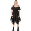 ROSE GAL Womens Plus Size Dresses Sleeveless Wrap Gothic Cocktail Rockabilly Weeding Party Dress(Black_1)