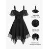ROSE GAL Womens Plus Size Dresses Sleeveless Wrap Gothic Cocktail Rockabilly Weeding Party Dress(Black_1)