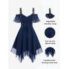 ROSE GAL Womens Plus Size Dresses Sleeveless Wrap Gothic Cocktail Rockabilly Weeding Party Dress(Blue_1)