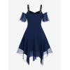 ROSE GAL Womens Plus Size Dresses Sleeveless Wrap Gothic Cocktail Rockabilly Weeding Party Dress(Blue_1)