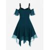 ROSE GAL Womens Plus Size Dresses Sleeveless Wrap Gothic Cocktail Rockabilly Weeding Party Dress(Blue_2)