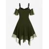 ROSE GAL Womens Plus Size Dresses Sleeveless Wrap Gothic Cocktail Rockabilly Weeding Party Dress(Green_1)