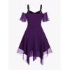 ROSE GAL Womens Plus Size Dresses Sleeveless Wrap Gothic Cocktail Rockabilly Weeding Party Dress(Purple_1)