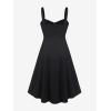 ROSE GAL Womens Plus Size Dresses Sleeveless Wrap Gothic Vintage 50S Spaghtti Strap Party Maxi Dress(Black_3)