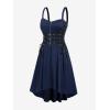 ROSE GAL Womens Plus Size Dresses Sleeveless Wrap Gothic Vintage 50S Spaghtti Strap Party Maxi Dress(Blue_5)