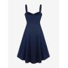 ROSE GAL Womens Plus Size Dresses Sleeveless Wrap Gothic Vintage 50S Spaghtti Strap Party Maxi Dress(Blue_5)