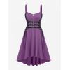 ROSE GAL Womens Plus Size Dresses Sleeveless Wrap Gothic Vintage 50S Spaghtti Strap Party Maxi Dress(Purple_1)