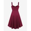 ROSE GAL Womens Plus Size Dresses Sleeveless Wrap Gothic Vintage 50S Spaghtti Strap Party Maxi Dress(Red_5)
