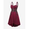 ROSE GAL Womens Plus Size Dresses Sleeveless Wrap Gothic Vintage 50S Spaghtti Strap Party Maxi Dress(Red_5)
