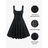 ROSE GAL Womens Plus Size Dresses Sleeveless Wrap Gothic Vintage 50S Spaghtti Strap Swing Maxi Dress(Black_23)