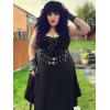 ROSE GAL Womens Plus Size Dresses Sleeveless Wrap Gothic Vintage 50S Spaghtti Strap Swing Maxi Dress(Black_25)