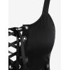 ROSE GAL Womens Plus Size Dresses Sleeveless Wrap Gothic Vintage 50S Spaghtti Strap Swing Maxi Dress(Black_25)