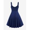 ROSE GAL Womens Plus Size Dresses Sleeveless Wrap Gothic Vintage 50S Spaghtti Strap Swing Maxi Dress(Blue_13)