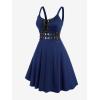 ROSE GAL Womens Plus Size Dresses Sleeveless Wrap Gothic Vintage 50S Spaghtti Strap Swing Maxi Dress(Blue_13)