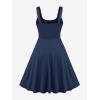 ROSE GAL Womens Plus Size Dresses Sleeveless Wrap Gothic Vintage 50S Spaghtti Strap Swing Maxi Dress(Blue_23)