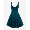 ROSE GAL Womens Plus Size Dresses Sleeveless Wrap Gothic Vintage 50S Spaghtti Strap Swing Maxi Dress(Green_13)