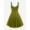ROSE GAL Womens Plus Size Dresses Sleeveless Wrap Gothic Vintage 50S Spaghtti Strap Swing Maxi Dress(Green_14)