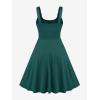 ROSE GAL Womens Plus Size Dresses Sleeveless Wrap Gothic Vintage 50S Spaghtti Strap Swing Maxi Dress(Green_23)