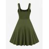 ROSE GAL Womens Plus Size Dresses Sleeveless Wrap Gothic Vintage 50S Spaghtti Strap Swing Maxi Dress(Green_24)