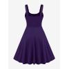 ROSE GAL Womens Plus Size Dresses Sleeveless Wrap Gothic Vintage 50S Spaghtti Strap Swing Maxi Dress(Purple_23)