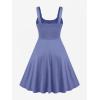 ROSE GAL Womens Plus Size Dresses Sleeveless Wrap Gothic Vintage 50S Spaghtti Strap Swing Maxi Dress(Purple_25)