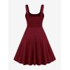 ROSE GAL Womens Plus Size Dresses Sleeveless Wrap Gothic Vintage 50S Spaghtti Strap Swing Maxi Dress(Red_23)
