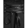 ROSE GAL Womens Plus Size Dresses Wrap V-Neck Gothic Vintage 50S Maxi Dress(Black_10)