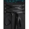 ROSE GAL Womens Plus Size Dresses Wrap V-Neck Gothic Vintage 50S Maxi Dress(Black_300)