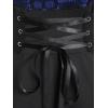 ROSE GAL Womens Plus Size Dresses Wrap V-Neck Gothic Vintage 50S Maxi Dress(Blue_10)