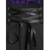 ROSE GAL Womens Plus Size Dresses Wrap V-Neck Gothic Vintage 50S Maxi Dress(Purple_10)