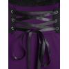 ROSE GAL Womens Plus Size Dresses Wrap V-Neck Gothic Vintage 50S Maxi Dress(Purple_11)