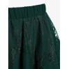 ROSE GAL Womens Plus Size Gothic Lace Overlay Layered Handkerchief Hem Flowy Maxi Skirt(Deep Green)