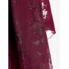 ROSE GAL Womens Plus Size Gothic Lace Overlay Layered Handkerchief Hem Flowy Maxi Skirt(Red)