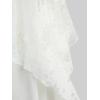 ROSE GAL Womens Plus Size Gothic Lace Overlay Layered Handkerchief Hem Flowy Maxi Skirt(White)