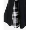 ROSE GAL Women’s Plus Size Gothic Mini Skirt High Waisted Short A-Line School Uniform Skirt(Black-4)