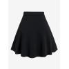 ROSE GAL Women’s Plus Size Gothic Mini Skirt High Waisted Short A-Line School Uniform Skirt(Black-4)