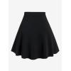 ROSE GAL Women’s Plus Size Gothic Mini Skirt High Waisted Short A-Line School Uniform Skirt(Blue)