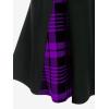 ROSE GAL Women’s Plus Size Gothic Mini Skirt High Waisted Short A-Line School Uniform Skirt(Purple)