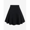 ROSE GAL Women’s Plus Size Gothic Mini Skirt High Waisted Short A-Line School Uniform Skirt(Red)