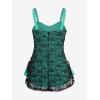 ROSE GAL Womens Plus Size Gothic Skull Lace Overlay Sleeveless Strap Tank Top(Blue_2)