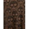 ROSE GAL Womens Plus Size Gothic Skull Lace Overlay Sleeveless Strap Tank Top(Coffee)