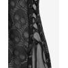 ROSE GAL Womens Plus Size Gothic Skull Lace Overlay Sleeveless Strap Tank Top(Gray)