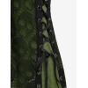 ROSE GAL Womens Plus Size Gothic Skull Lace Overlay Sleeveless Strap Tank Top(Green)
